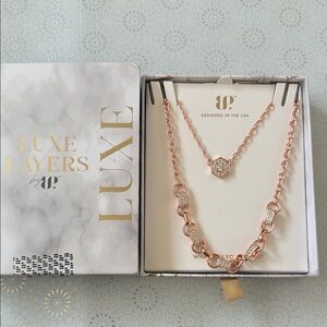 Luxe Rose Gold Necklace Set
